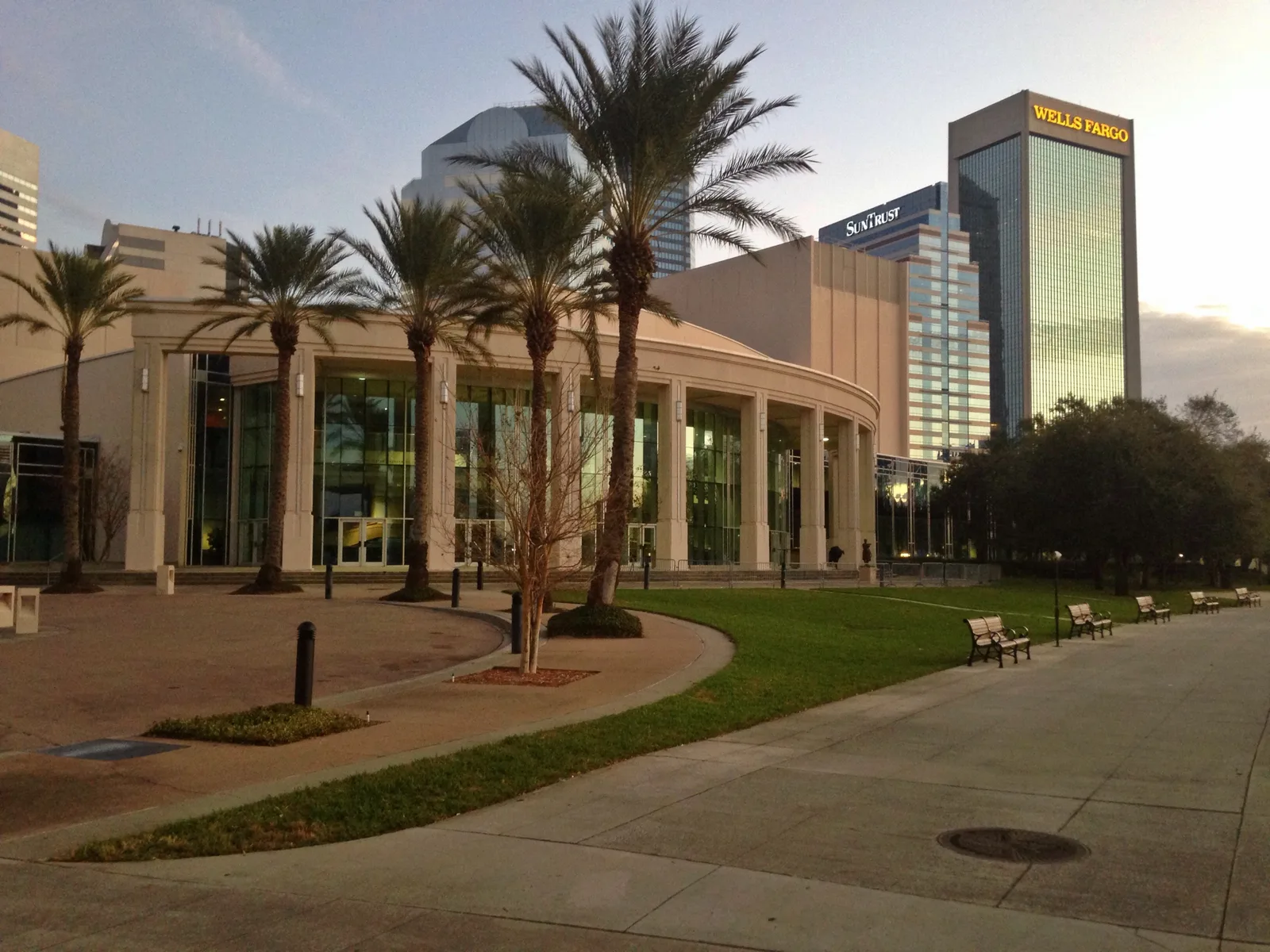 The Times-Union Center for the Performing Arts on Water Street, home of the Jacksonville Symphony and the FSCJ Artist Series, in downtown Jacksonville.