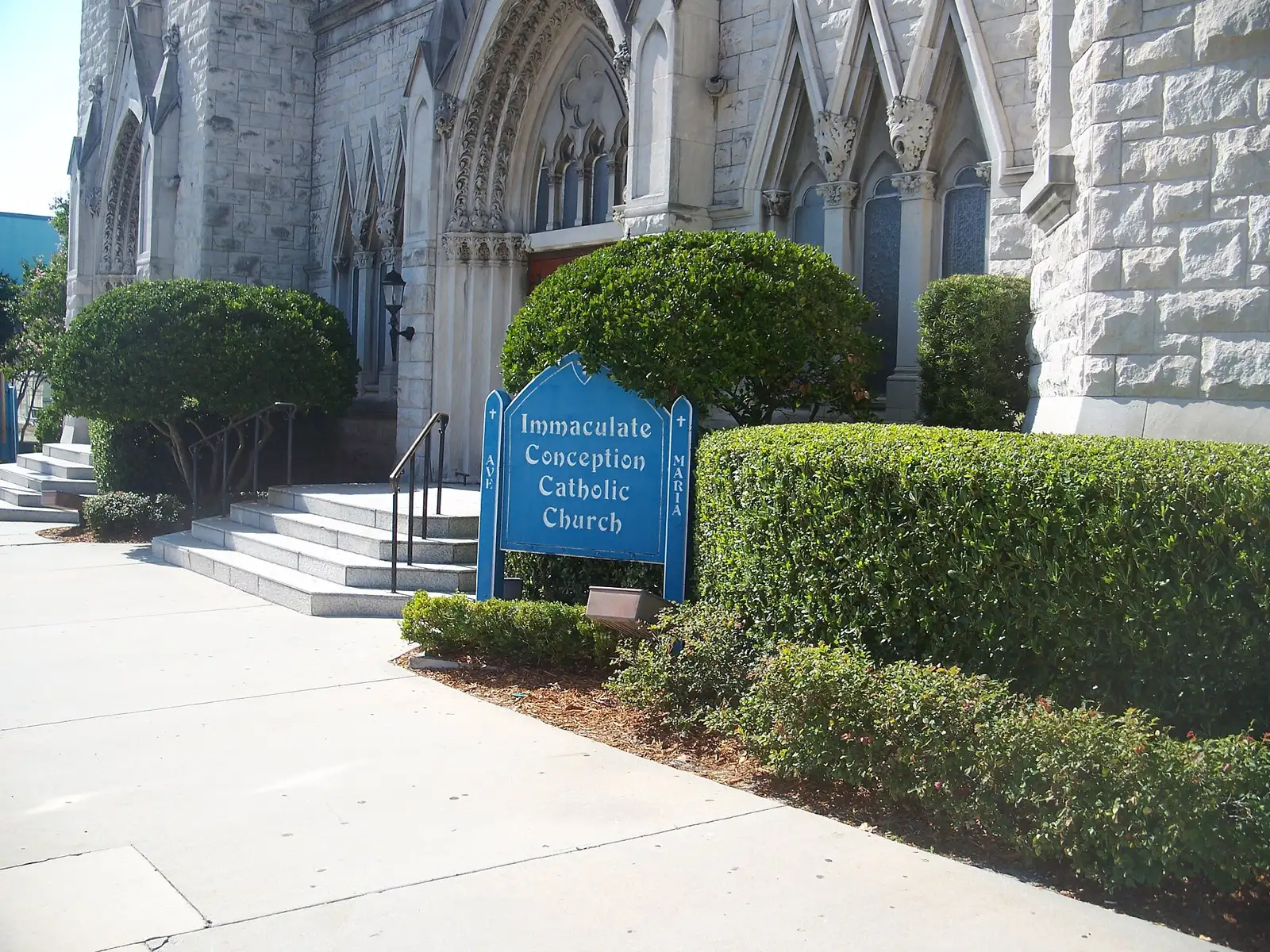 The entrance of the Basilica of the Immaculate Conception on East Duval Street in downtown Jacksonville.