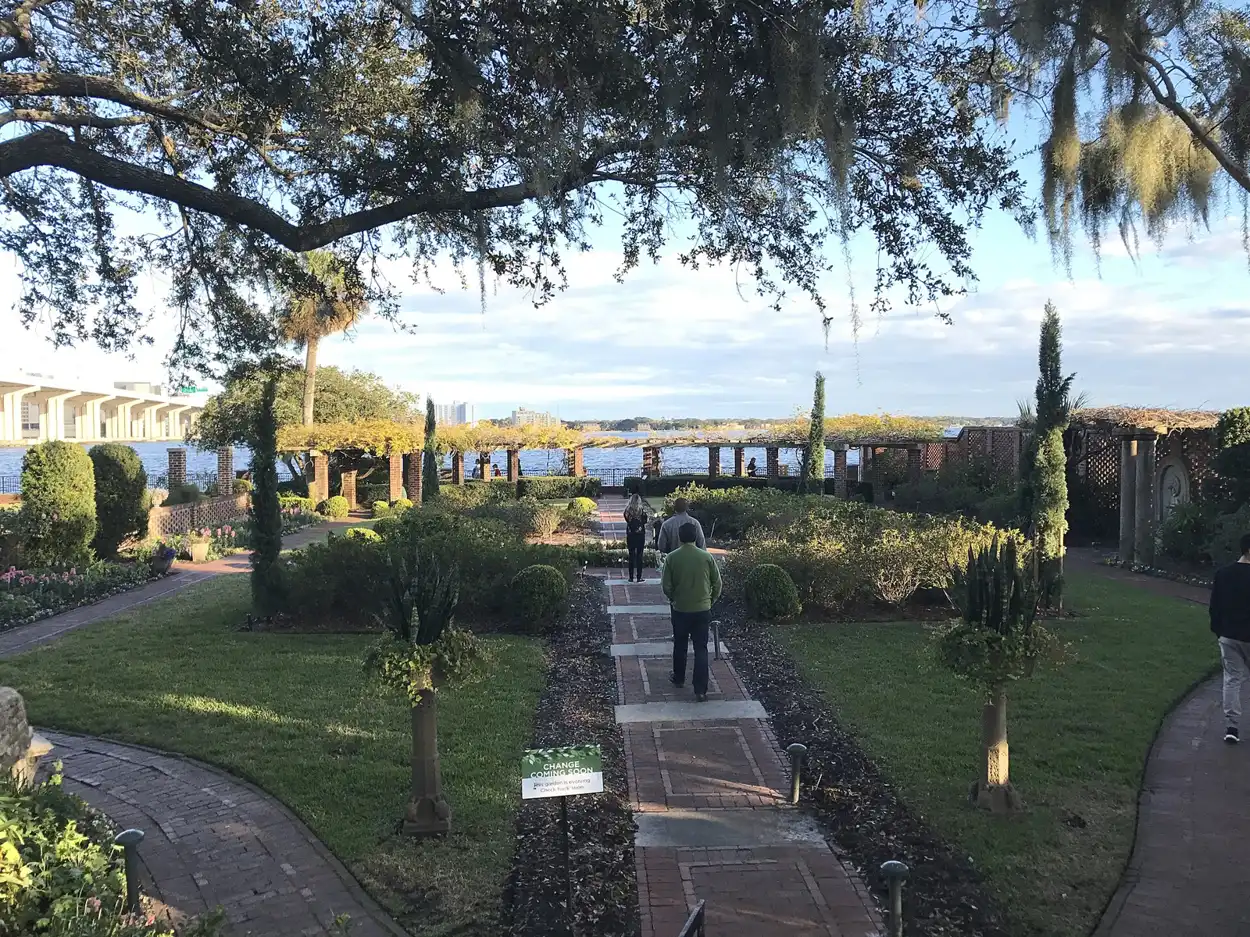 The English Garden at the Cummer Museum of Art and Gardens, beside the St. Johns River in Riverside.