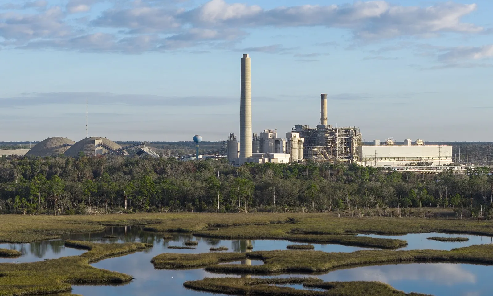 JEA's Northside Generating Station beside the salt marsh on Jacksonville's Northside.